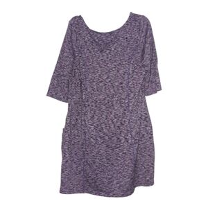 Boutique Collection Purple Heathered Pocket Dress, Size 1X (no size tag)